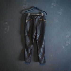 Faux leather pants